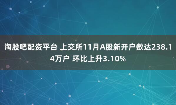 淘股吧配资平台 上交所11月A股新开户数达238.14万户 环比上升3.10%